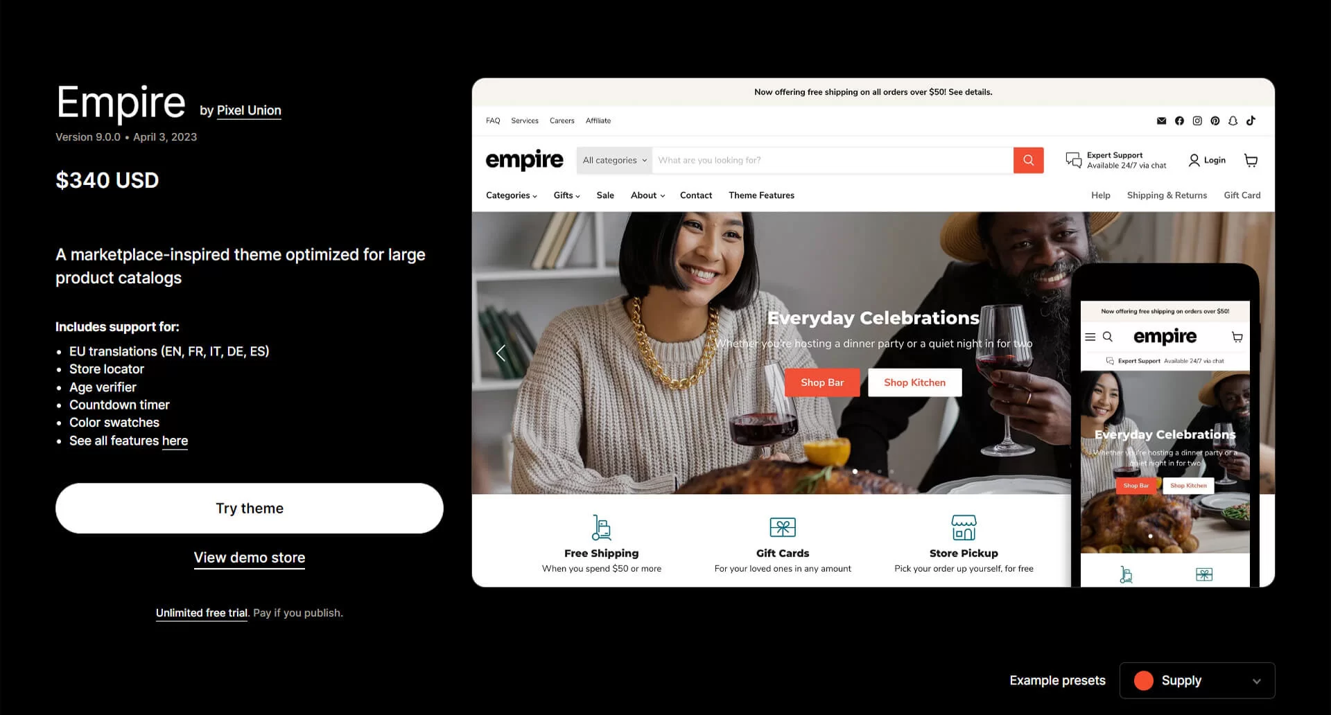 empire medium Theme