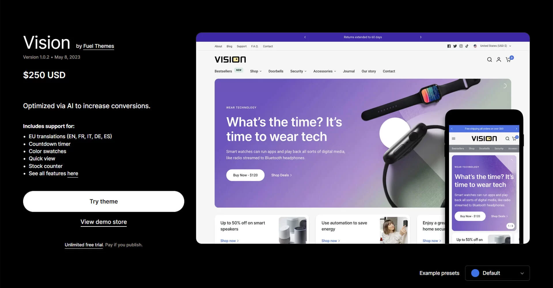 vision large Theme