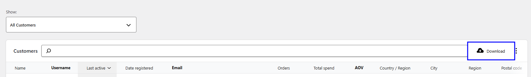 A WooCommerce Orders Export Interface